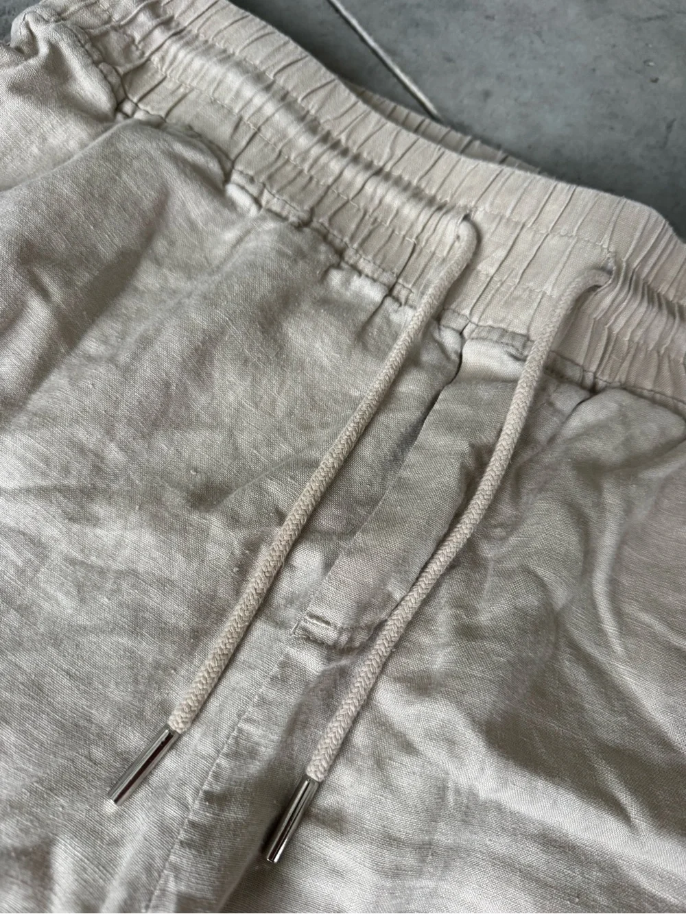 Quince 100% European Linen Wide Leg Pants in Driftwood Size XL